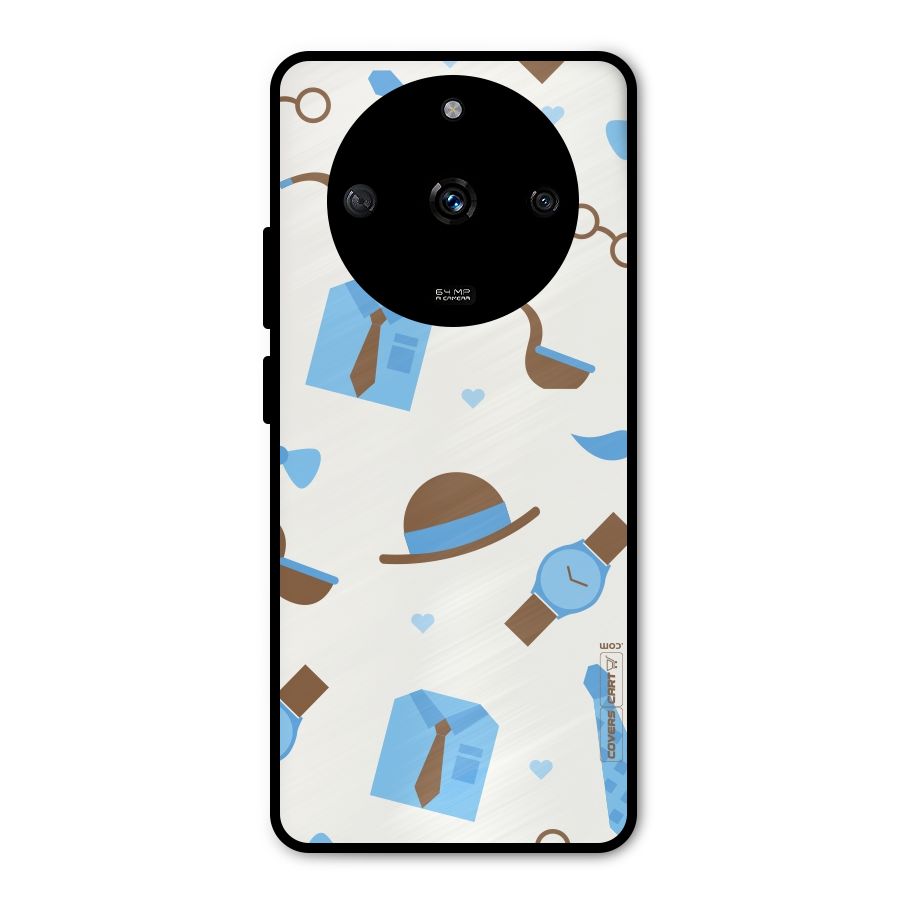 Pipe Hat Watch Pattern Metal Back Case for Realme Narzo 60 5G