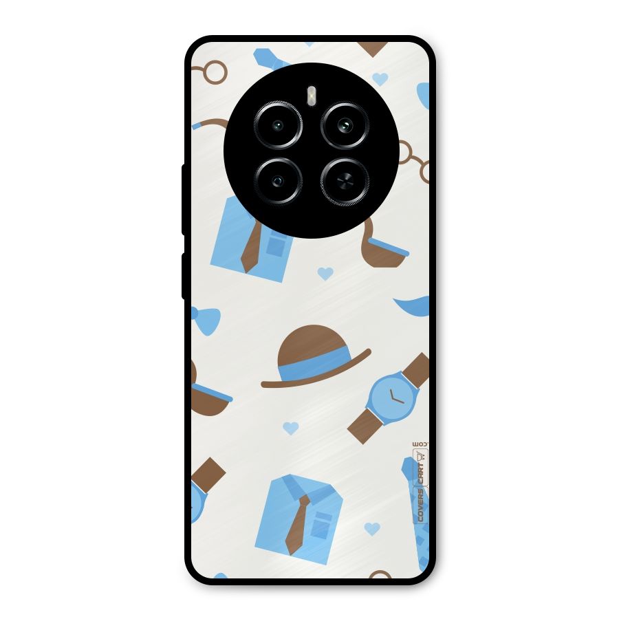 Pipe Hat Watch Pattern Metal Back Case for Realme P1