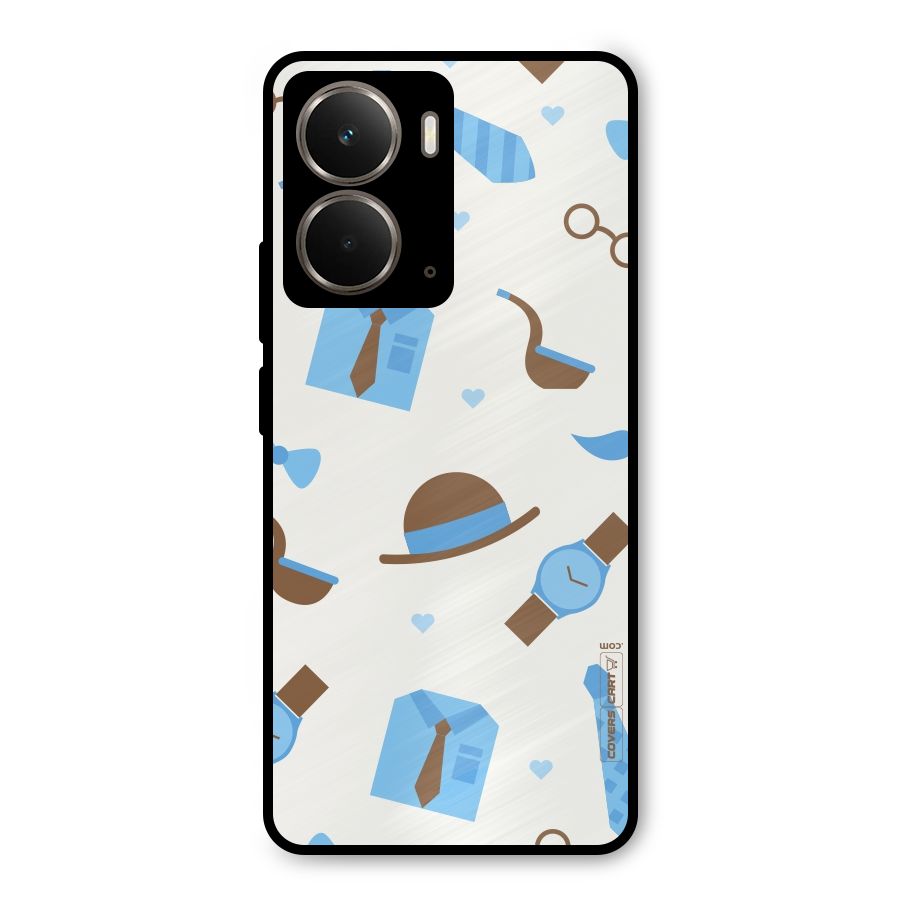 Pipe Hat Watch Pattern Metal Back Case for Realme P3