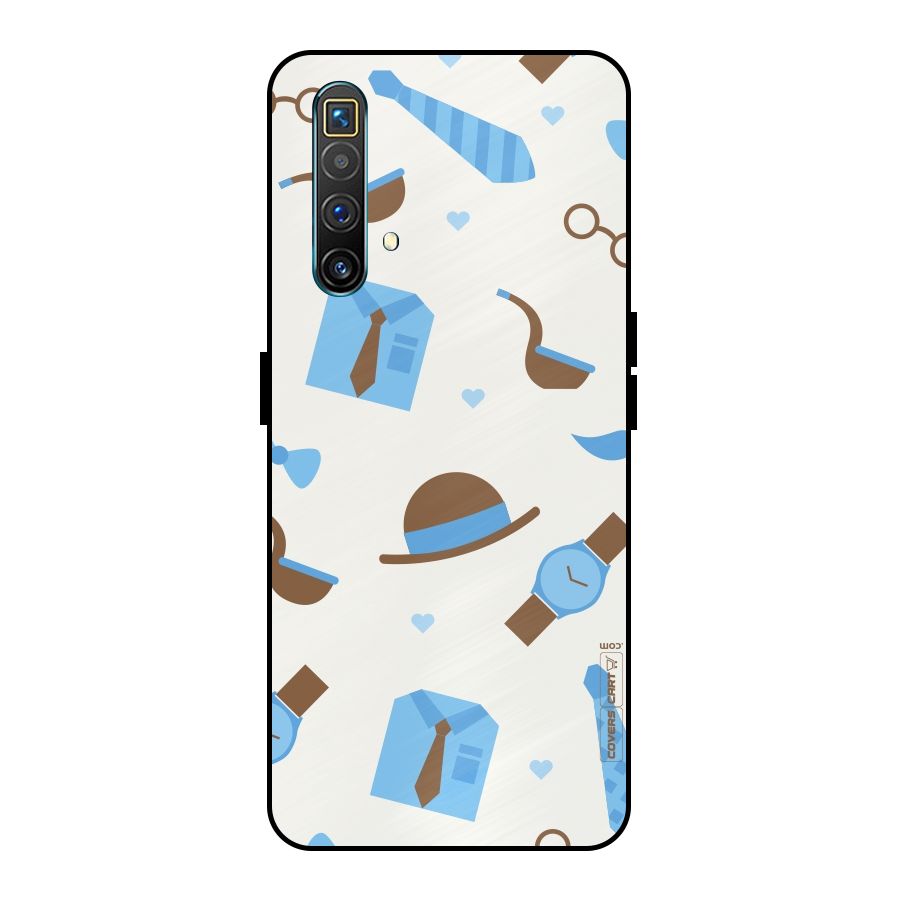 Pipe Hat Watch Pattern Metal Back Case for Realme X3 SuperZoom