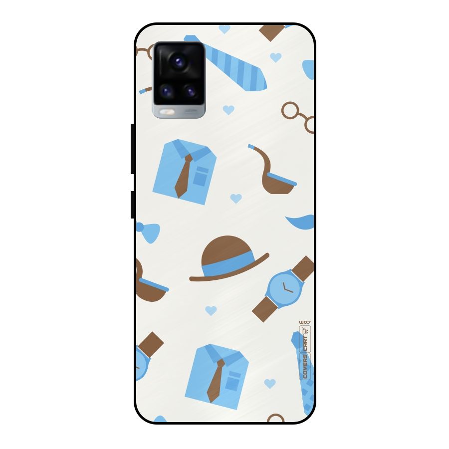 Pipe Hat Watch Pattern Metal Back Case for Vivo V20