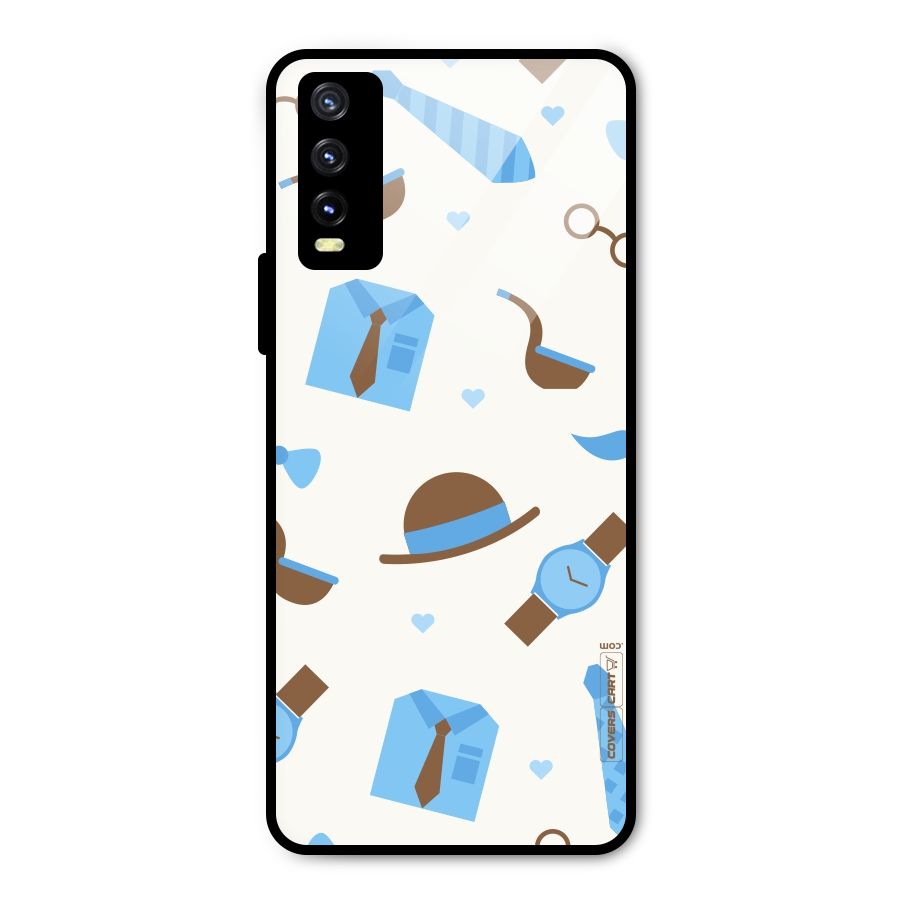 Pipe Hat Watch Pattern Metal Back Case for Vivo Y20