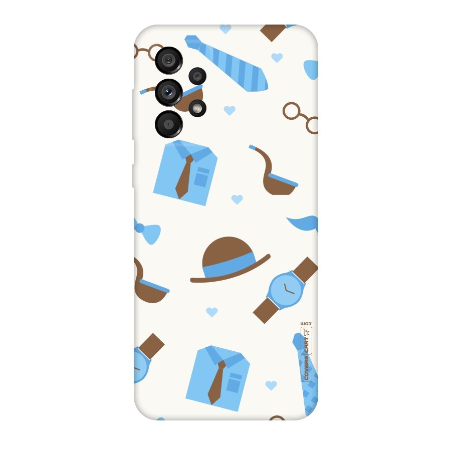 Pipe Hat Watch Pattern Original Polycarbonate Back Case for Galaxy A73 5G