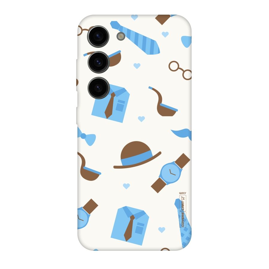 Pipe Hat Watch Pattern Original Polycarbonate Back Case for Galaxy S23
