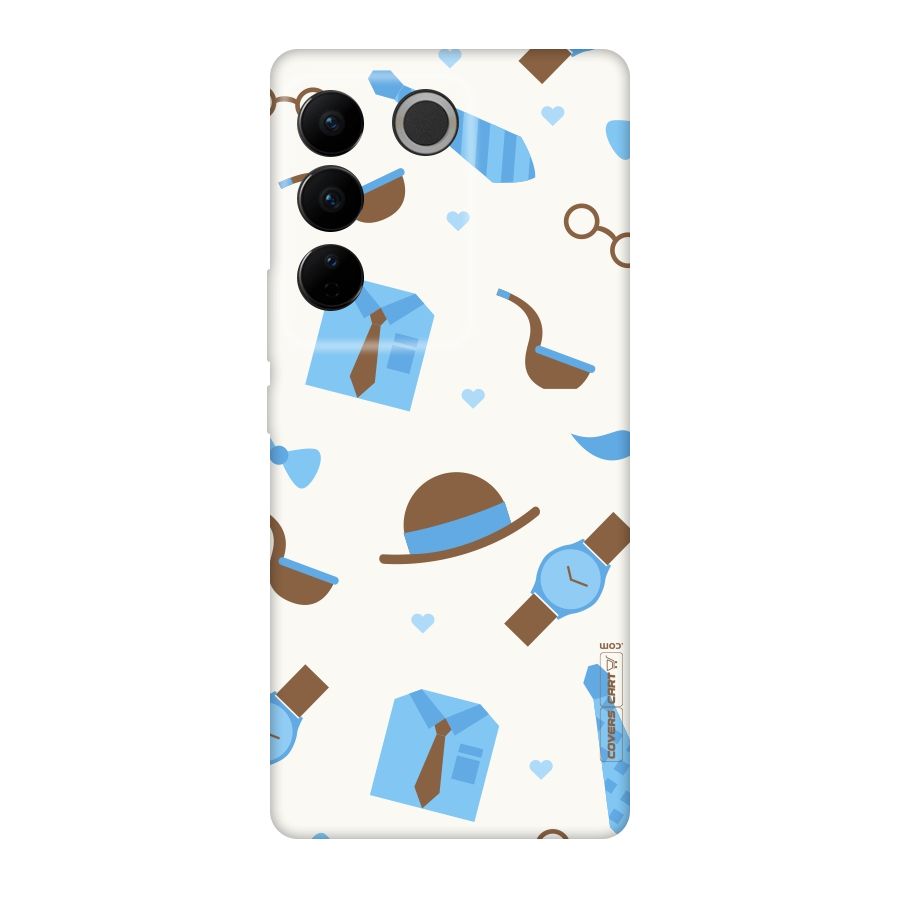 Pipe Hat Watch Pattern Original Polycarbonate Back Case for Vivo V27
