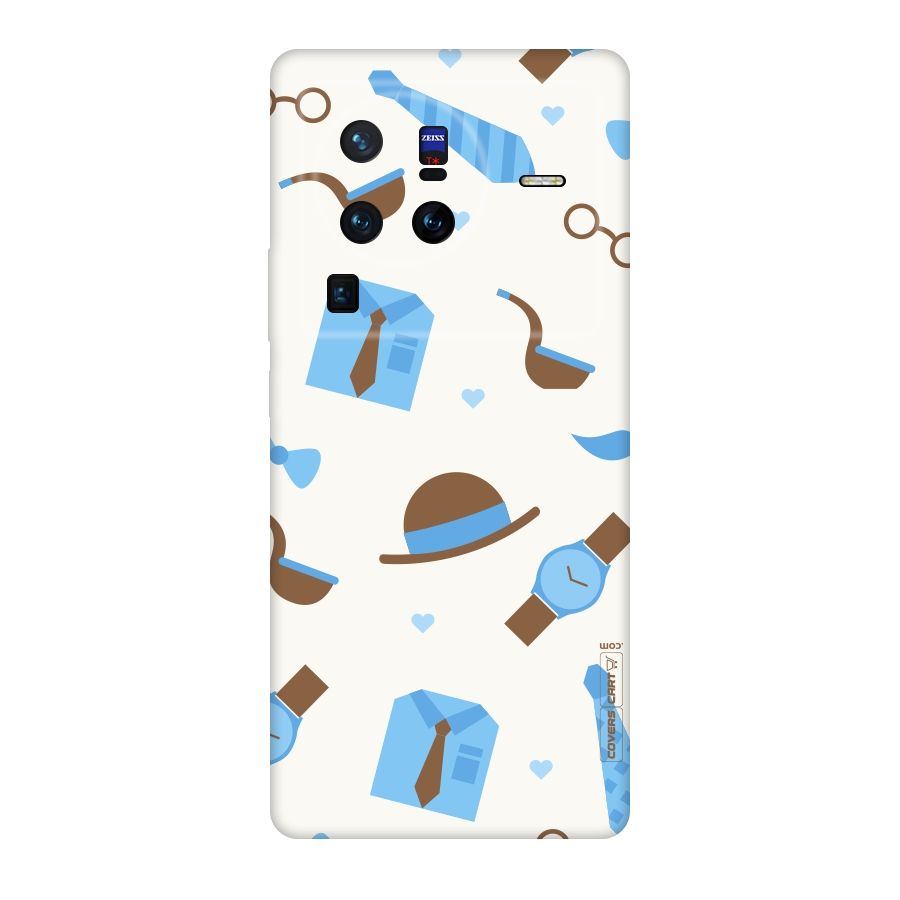 Pipe Hat Watch Pattern Original Polycarbonate Back Case for Vivo X80