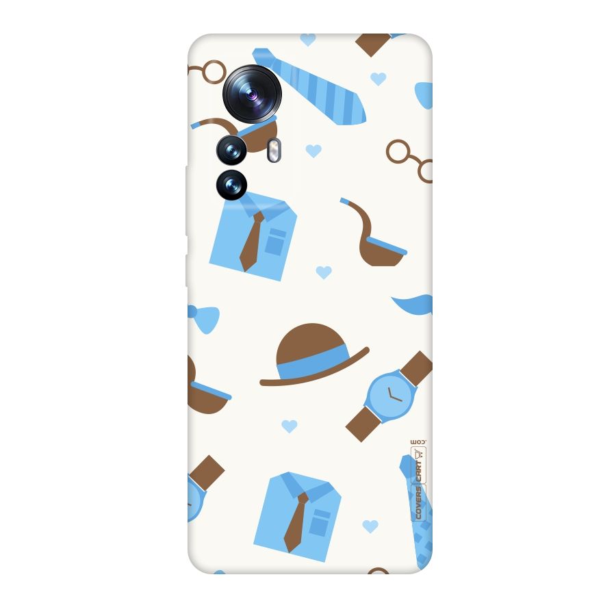 Pipe Hat Watch Pattern Original Polycarbonate Back Case for Xiaomi 12 Pro