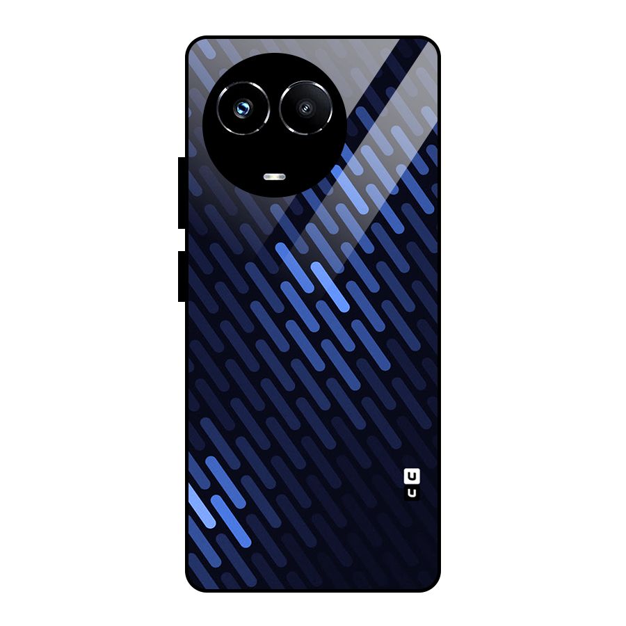 Pipe Shades Pattern Printed Glass Back Case for Realme 11X