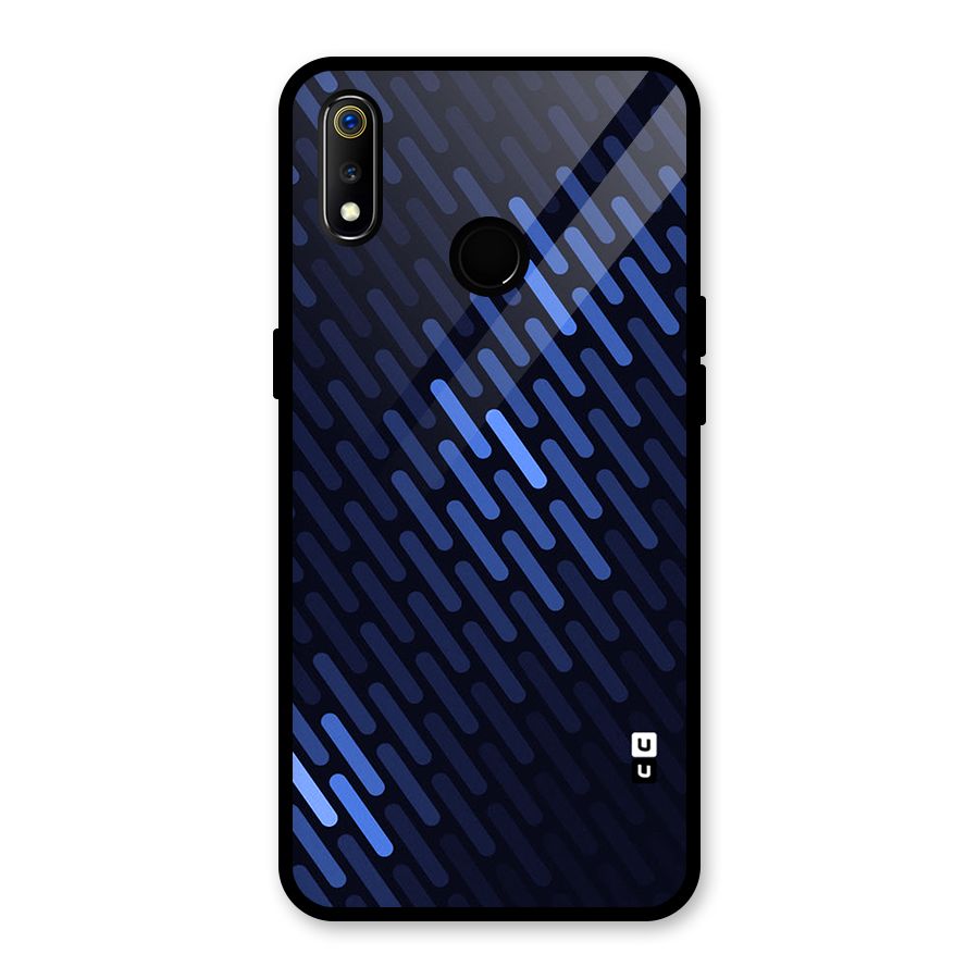 Pipe Shades Pattern Printed Glass Back Case for Realme 3i