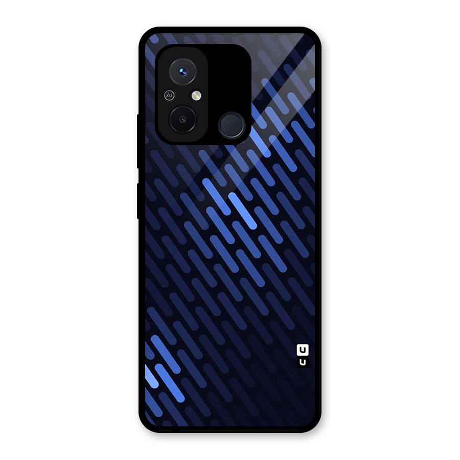 Pipe Shades Pattern Printed Glass Back Case for Redmi 12C