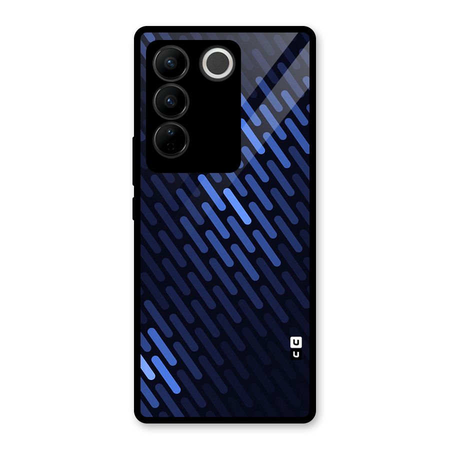 Pipe Shades Pattern Printed Glass Back Case for Vivo V27 Pro
