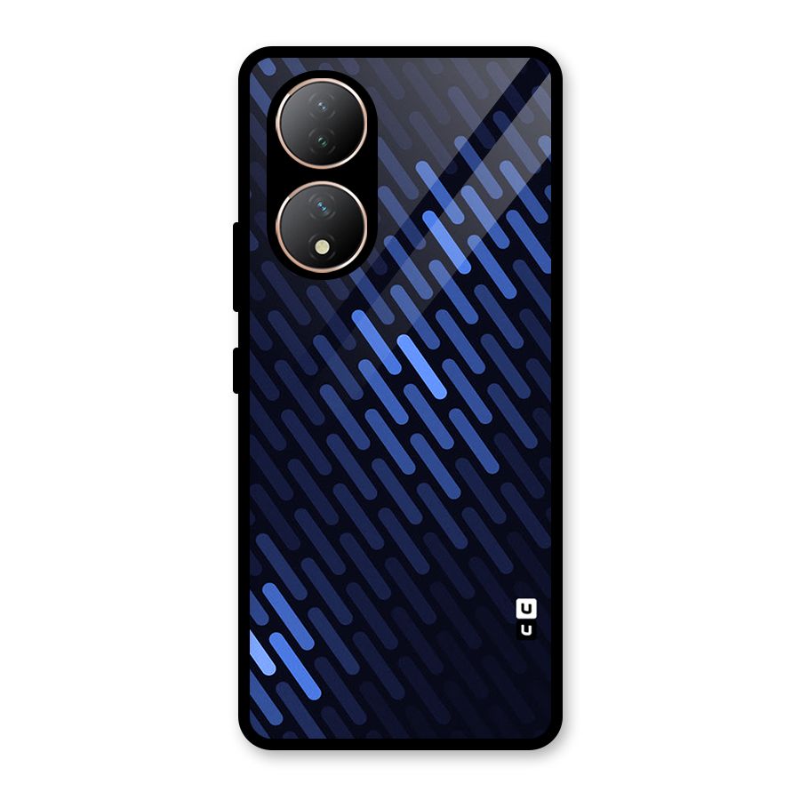 Pipe Shades Pattern Printed Glass Back Case for Vivo Y100A