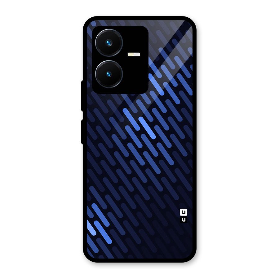 Pipe Shades Pattern Printed Glass Back Case for Vivo Y22s
