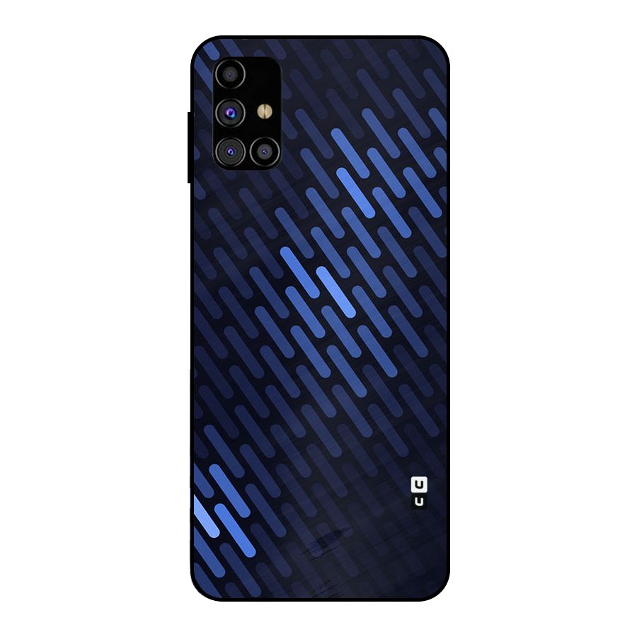 Pipe Shades Pattern Printed Metal Back Case for Galaxy M31s