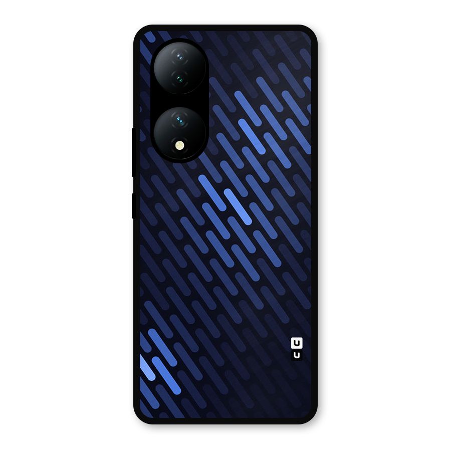 Pipe Shades Pattern Printed Metal Back Case for iQOO Z7