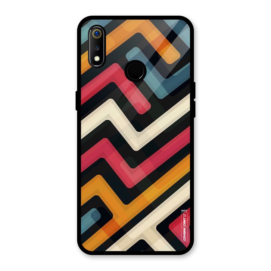 Pipelines Glass Back Case for Realme 3i