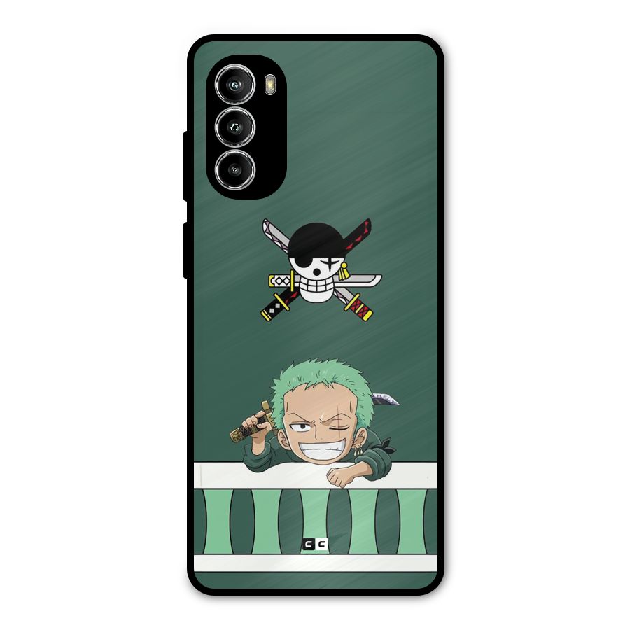Pirate Hunter Zoro Metal Back Case for Moto G52