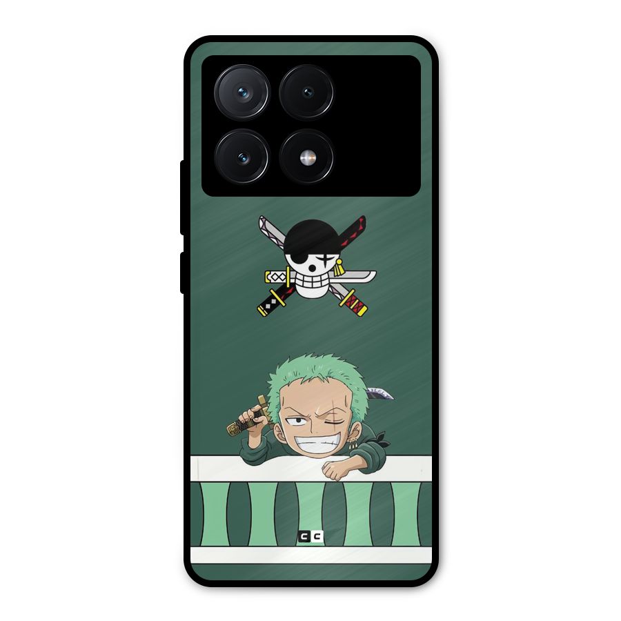 Pirate Hunter Zoro Metal Back Case for Poco X6 Pro