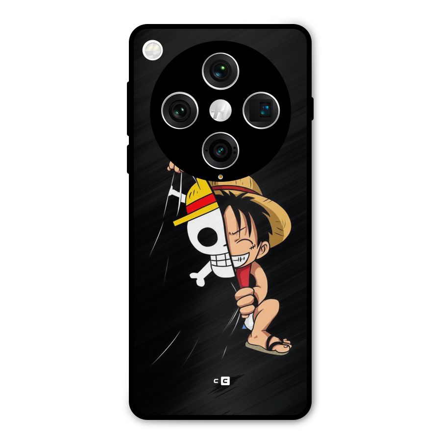 Pirate Luffy Metal Back Case for Oppo Find X8 Pro