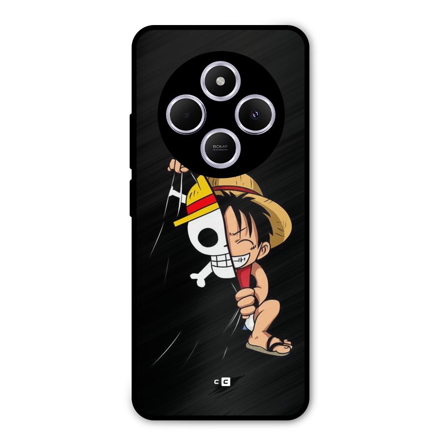 Pirate Luffy Metal Back Case for Poco C75 5G