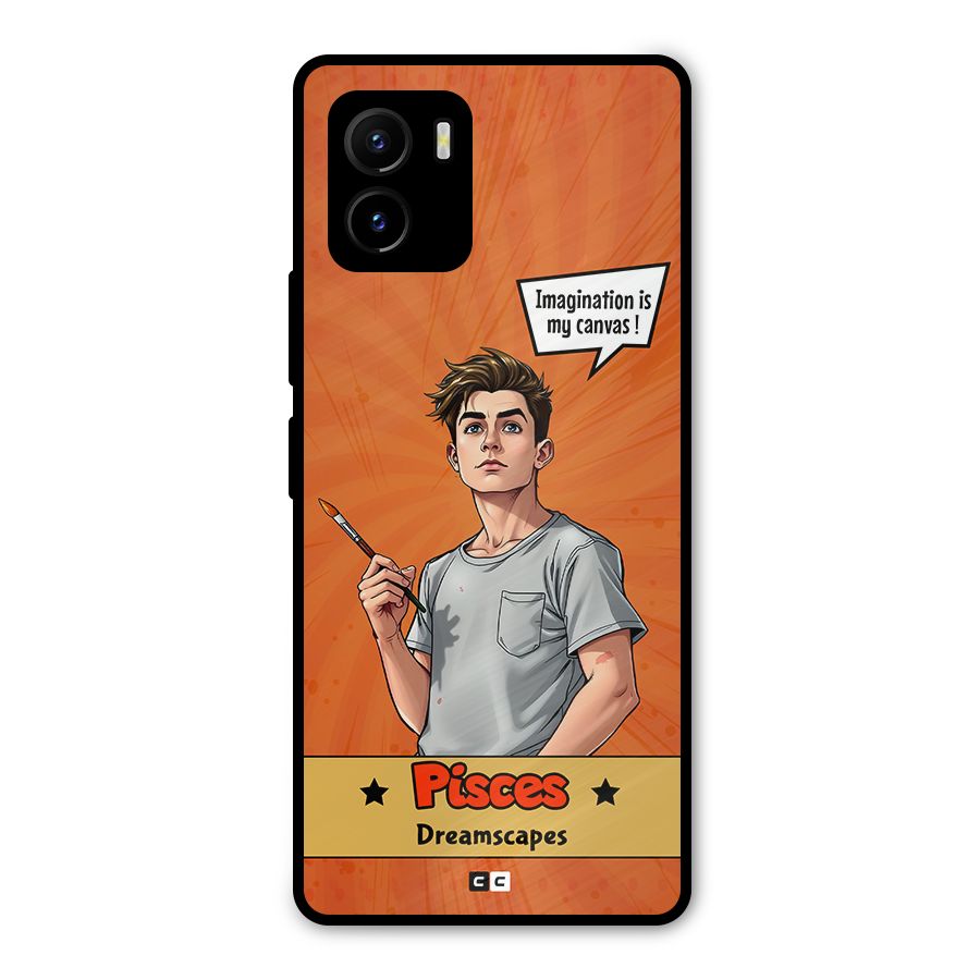 Pisces Dreamer Metal Back Case for Vivo Y15s