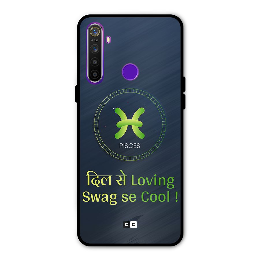 Pisces Swag Glass Back Case for Realme 5s