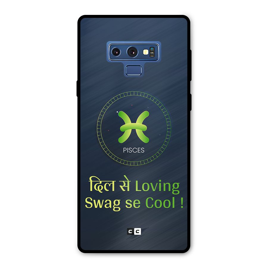 Pisces Swag Metal Back Case for Galaxy Note 9
