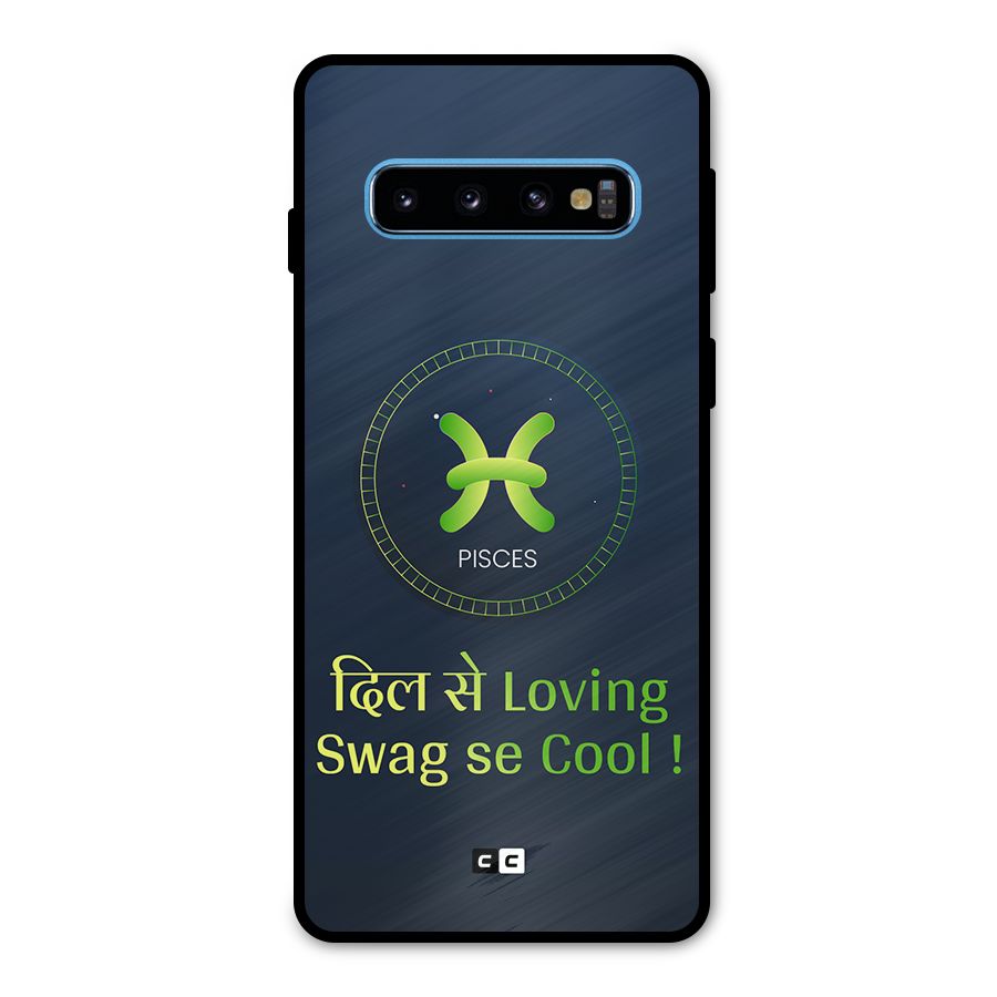 Pisces Swag Metal Back Case for Galaxy S10