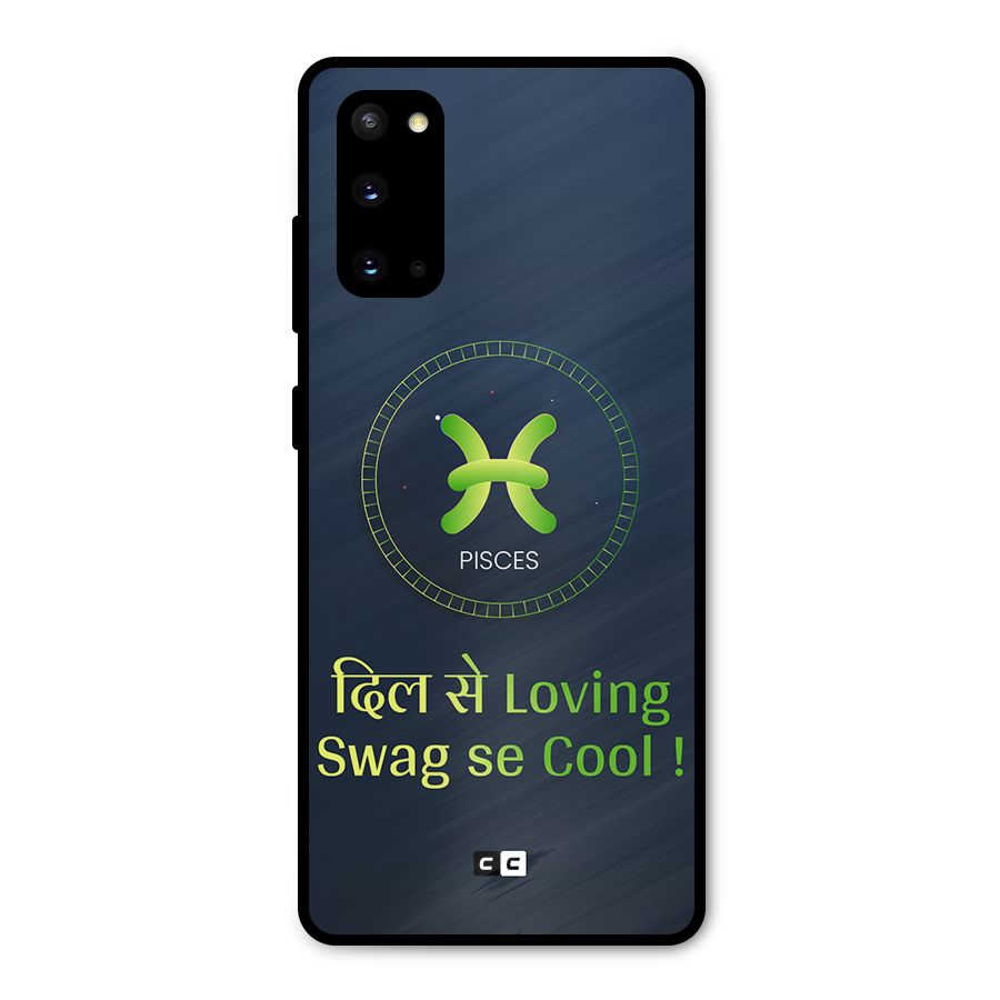 Pisces Swag Metal Back Case for Galaxy S20
