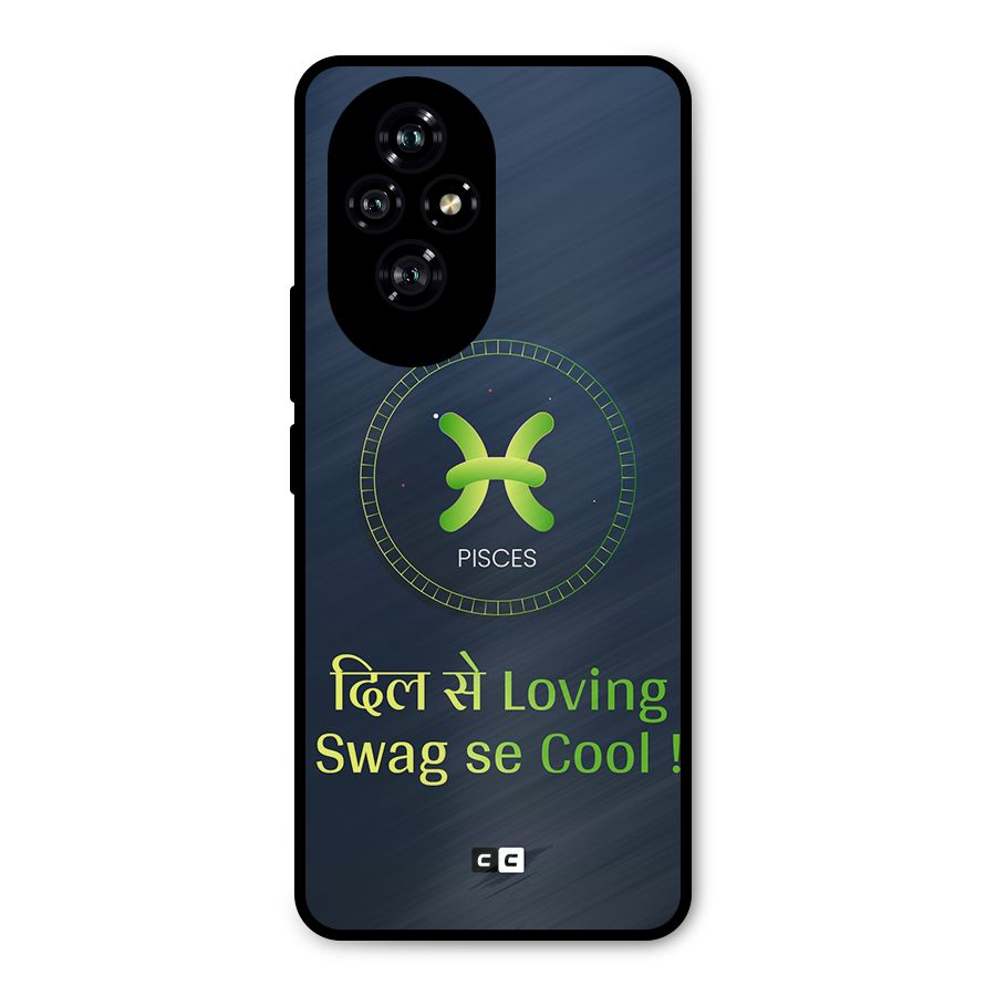 Pisces Swag Metal Back Case for Honor 200
