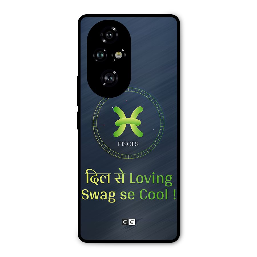 Pisces Swag Metal Back Case for Honor 200 Pro