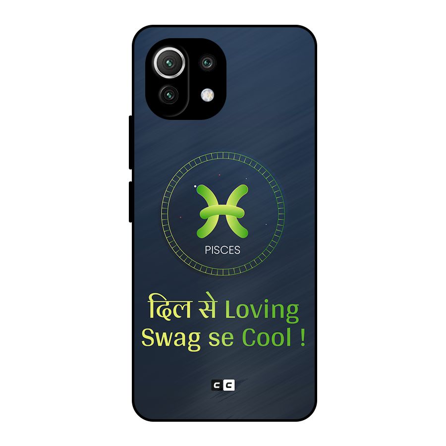 Pisces Swag Metal Back Case for Mi 11 Lite NE 5G