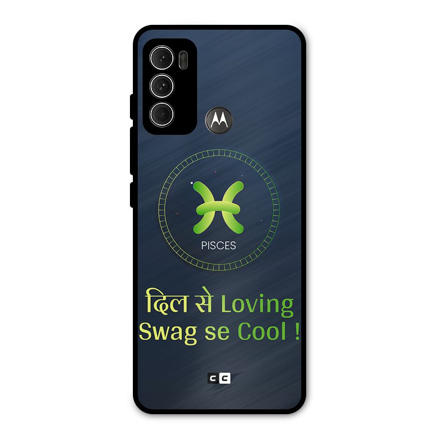 Pisces Swag Metal Back Case for Moto G60