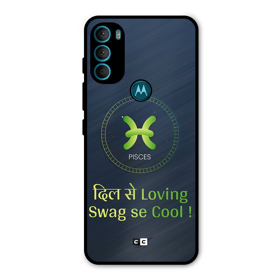 Pisces Swag Metal Back Case for Moto G71 5G
