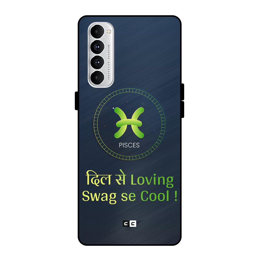 Pisces Swag Metal Back Case for Oppo Reno4 Pro
