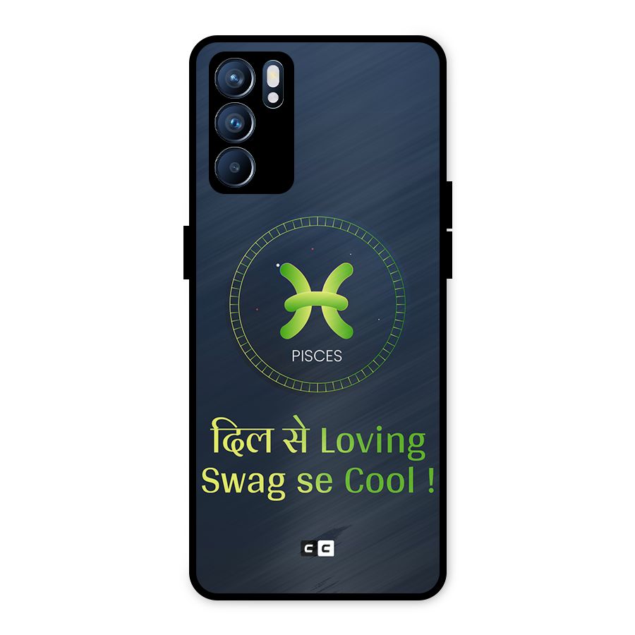 Pisces Swag Metal Back Case for Oppo Reno6 5G