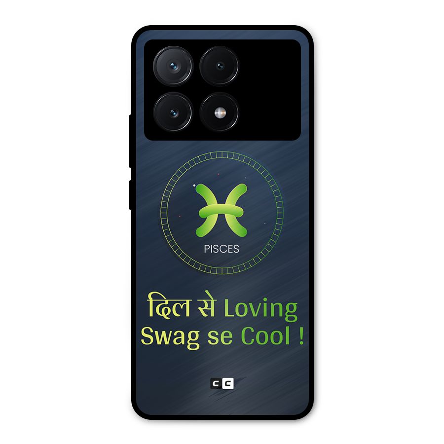Pisces Swag Metal Back Case for Poco X6 Pro
