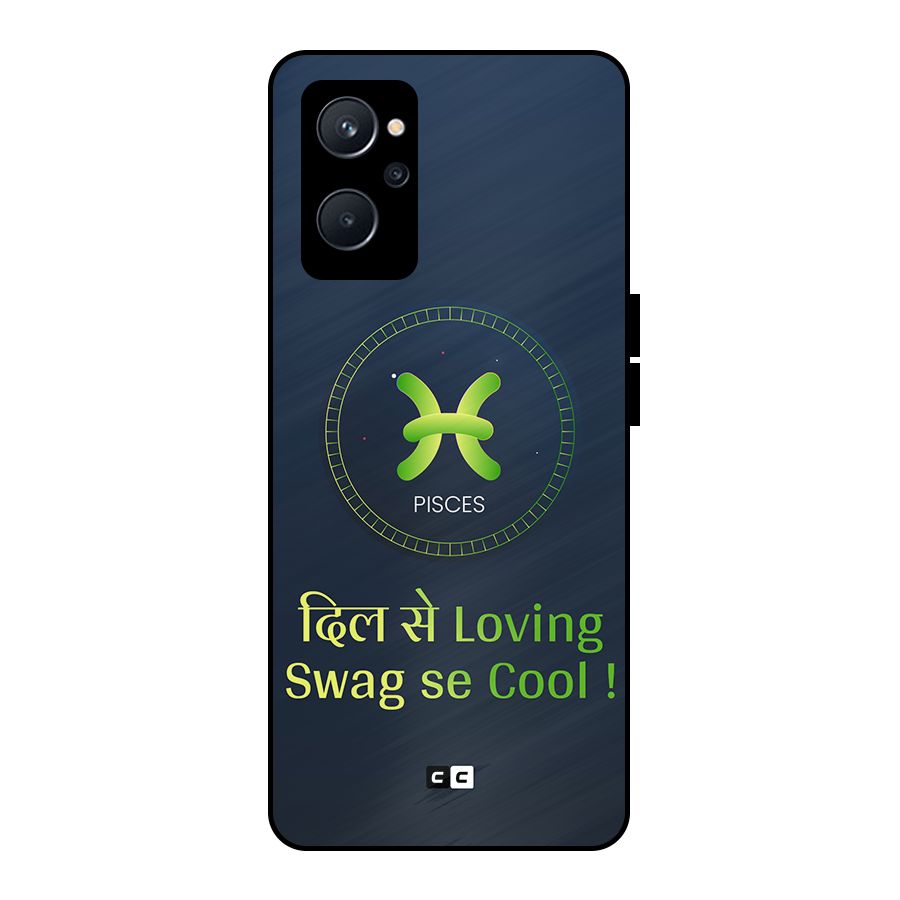Pisces Swag Metal Back Case for Realme 9i 5G