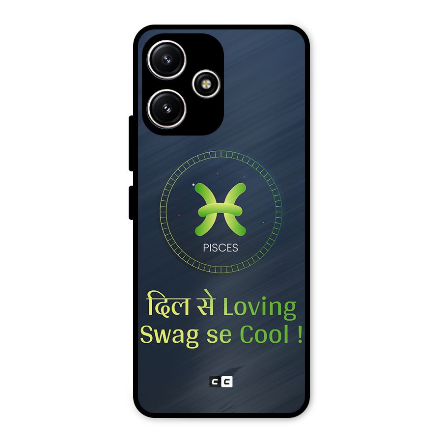 Pisces Swag Metal Back Case for Redmi 12 5G