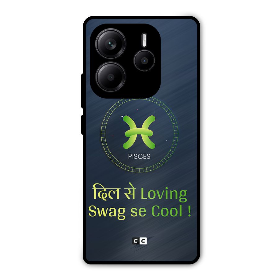 Pisces Swag Metal Back Case for Redmi Note 14 5G