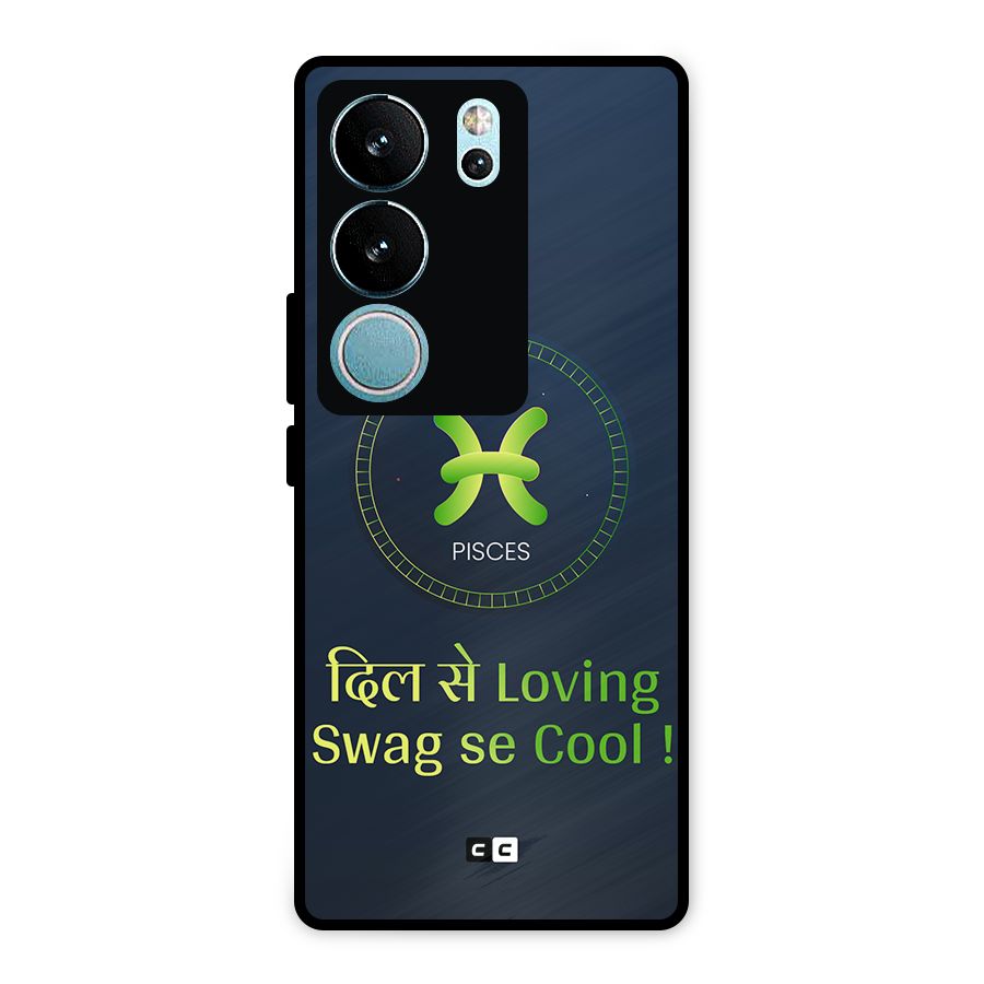 Pisces Swag Metal Back Case for Vivo V29 Pro