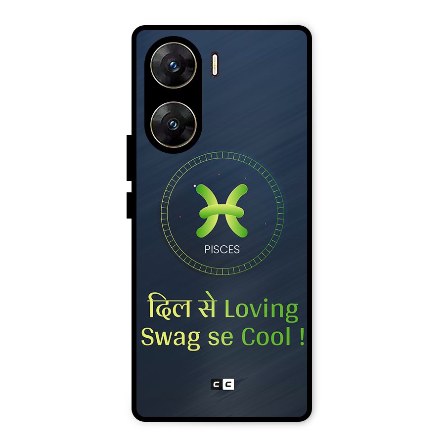 Pisces Swag Metal Back Case for Vivo V29e