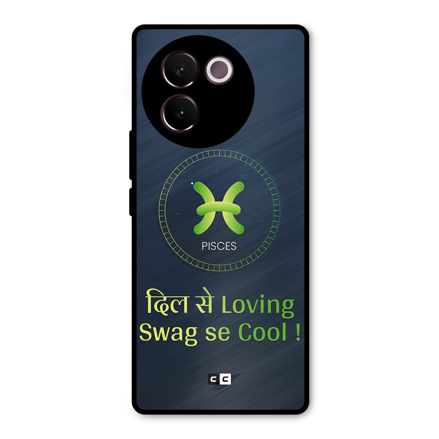 Pisces Swag Metal Back Case for Vivo V30e
