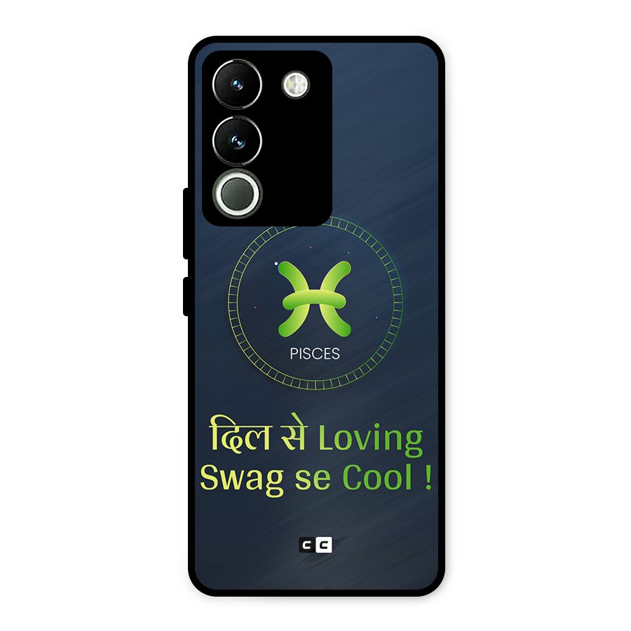Pisces Swag Metal Back Case for Vivo Y200