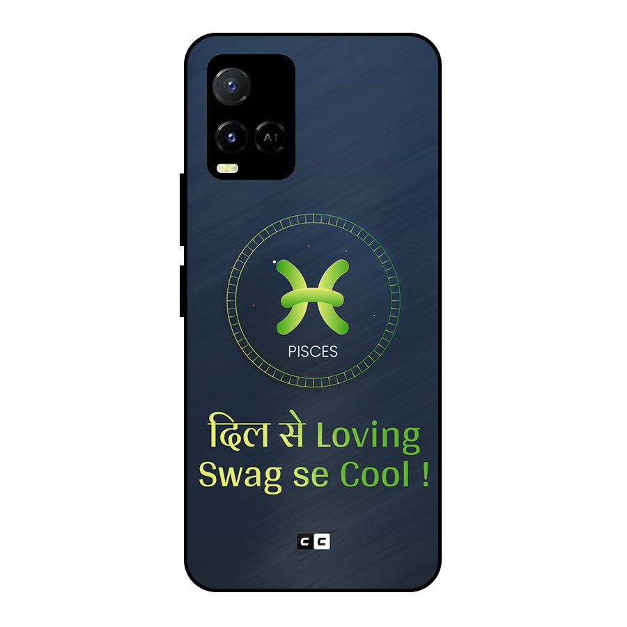 Pisces Swag Metal Back Case for Vivo Y21 2021