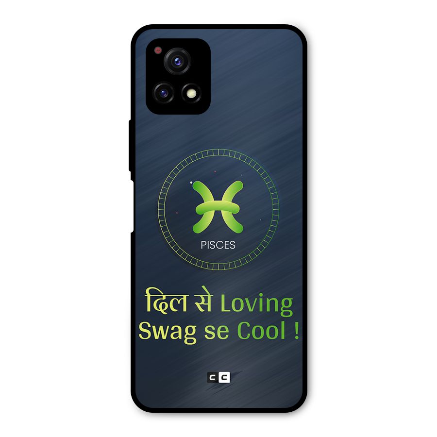 Pisces Swag Metal Back Case for Vivo Y72 5G