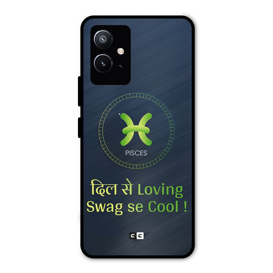Pisces Swag Metal Back Case for Vivo Y75 5G