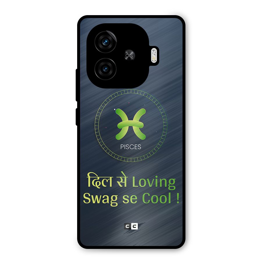 Pisces Swag Metal Back Case for iQOO Z9 Turbo