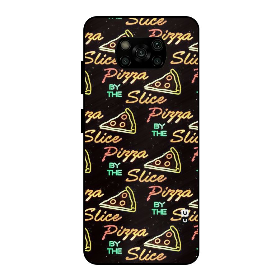 Pizza By Slice Metal Back Case for Poco X3