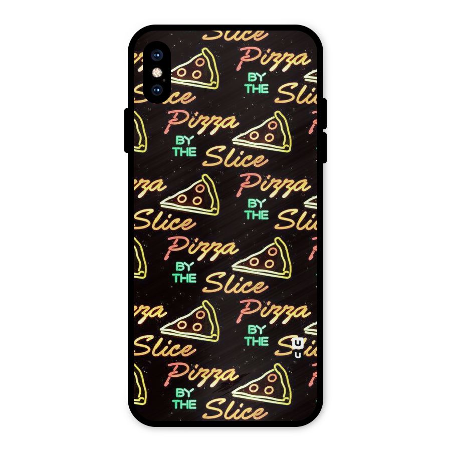 Pizza By Slice Metal Back Case for iPhone XS Max
